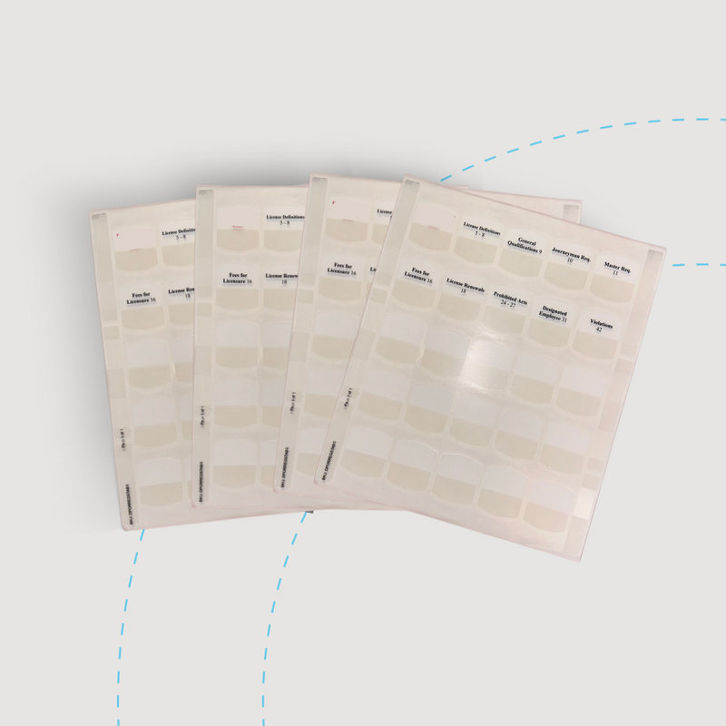 Tabs for Tennessee BC-A Residential Contractor Exam