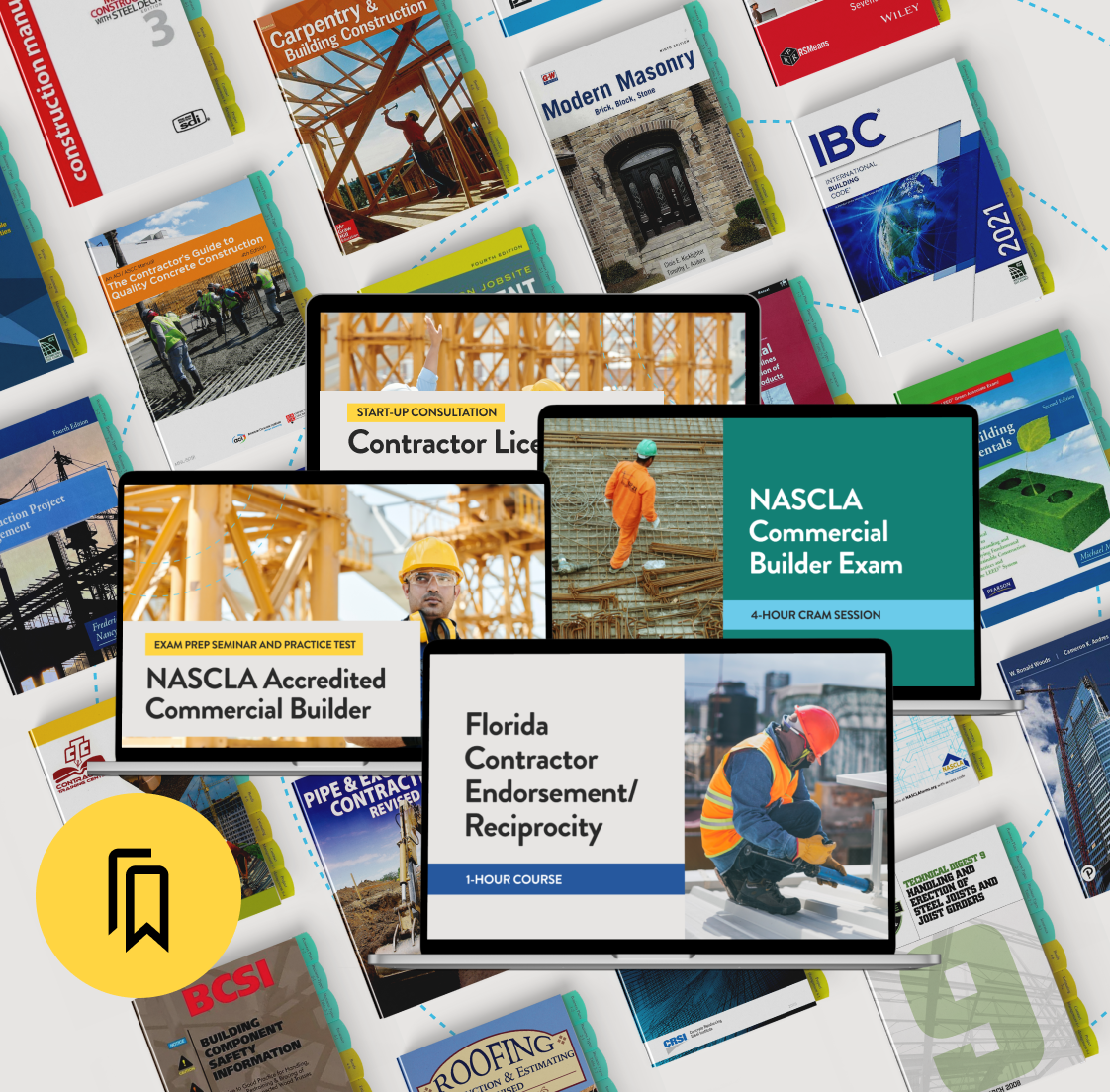 Florida NASCLA Commercial Builder Pro Plus Exam Prep Package