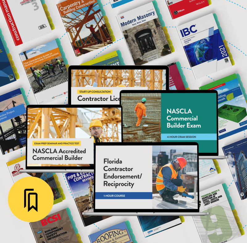 Florida NASCLA Commercial Builder Pro Plus Exam Prep Package
