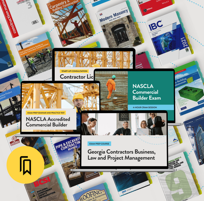 Georgia NASCLA Commercial Builder Pro Plus Exam Prep Package