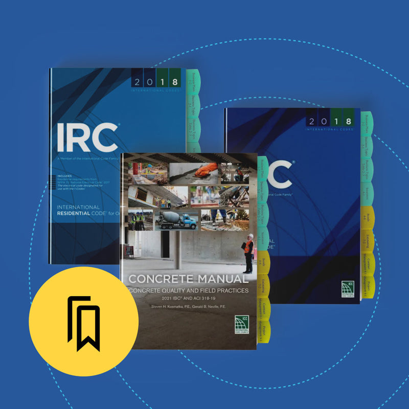USED National Standard Building Contractor B (ICC G12) Exam Tabbed and Highlighted Book Bundle