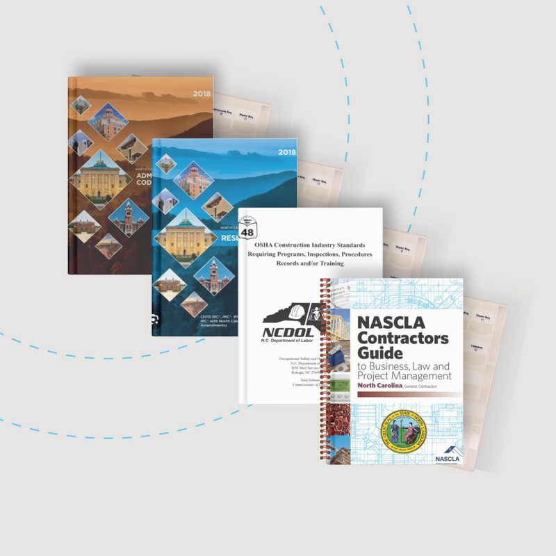 North Carolina Residential Contractor Exam Book and Tab Set