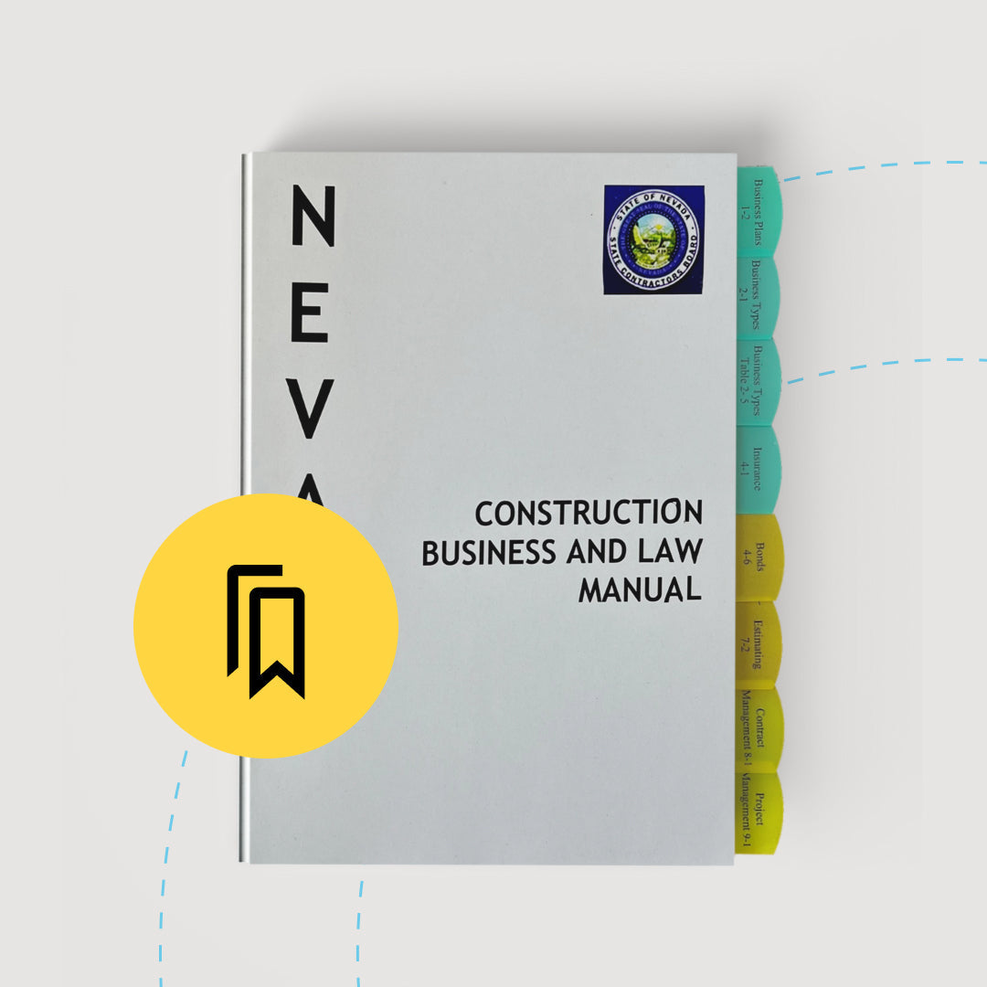 Nevada Contractor Management Survey Exam Tabbed and Highlighted Book