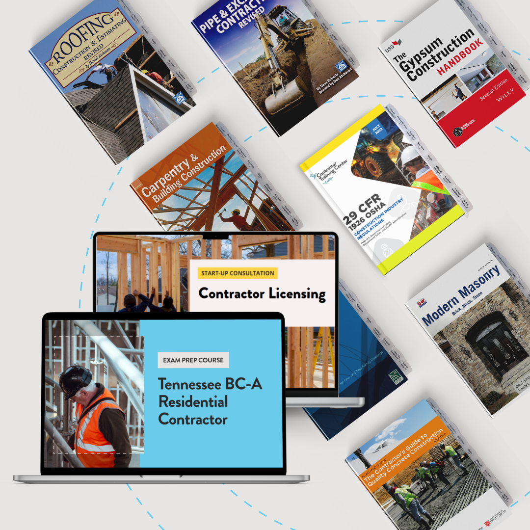 Full-Service Package: Tennessee BC-A Residential Contractor Exam Prep