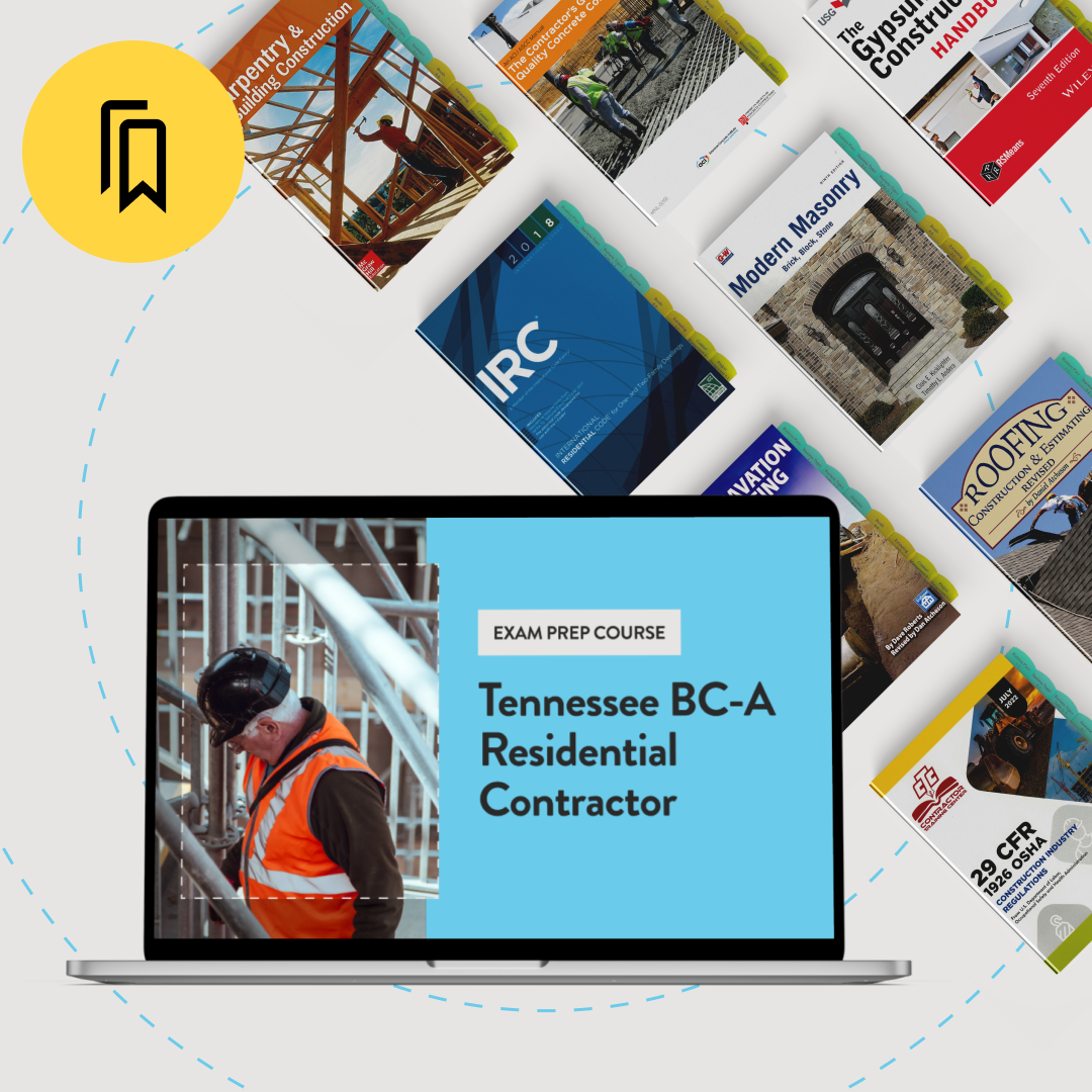 Full-Service Package: Tennessee BC-A Residential Contractor Exam Prep