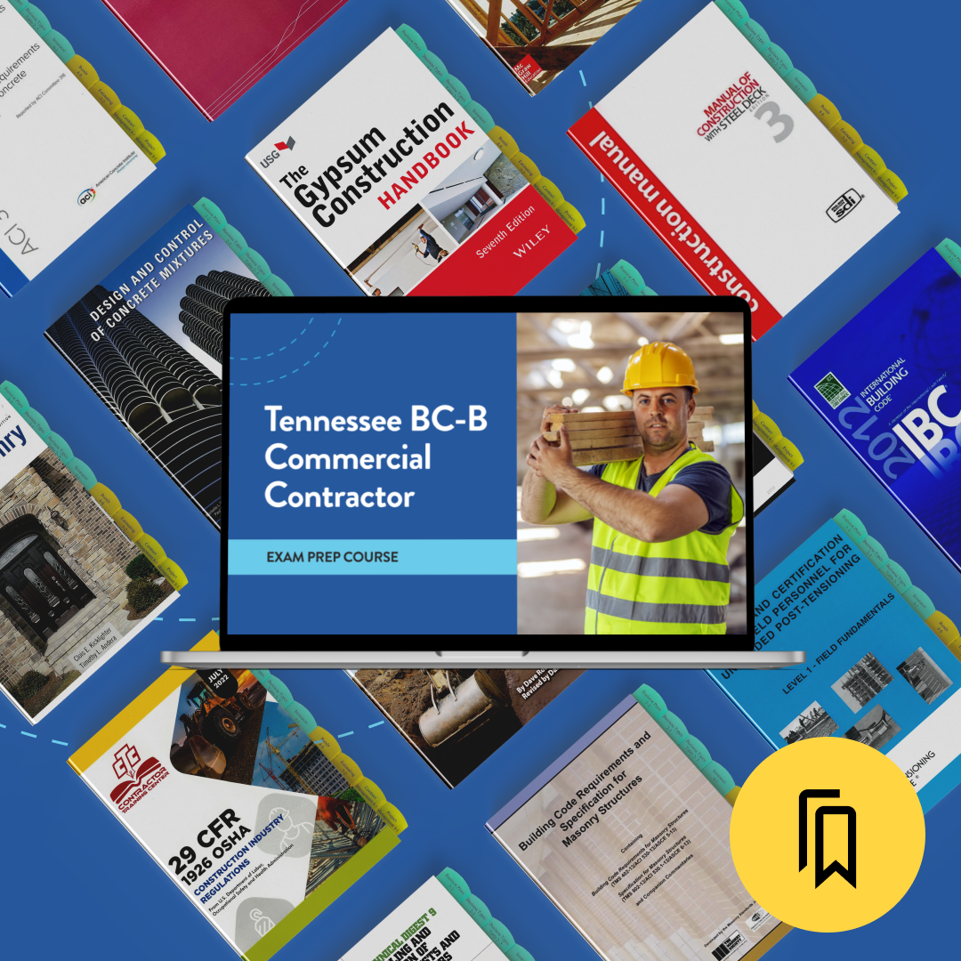Tennessee BC-B Commercial Contractor Exam Prep Package