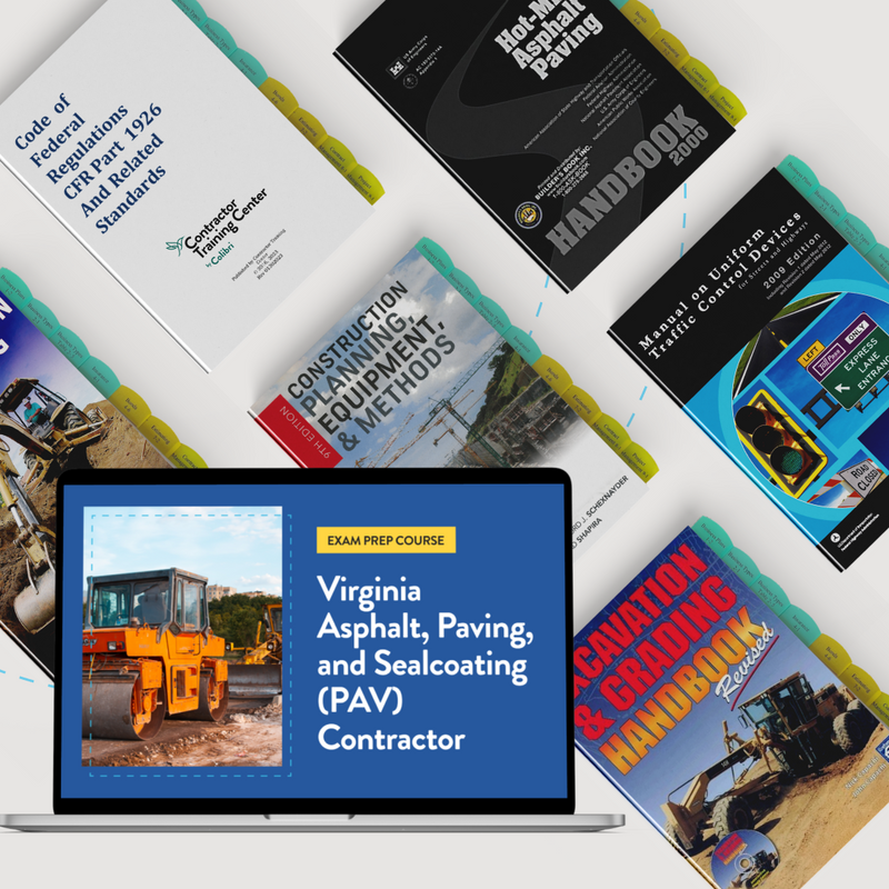 Virginia Asphalt Paving Contractor (PAV) Exam Prep Package