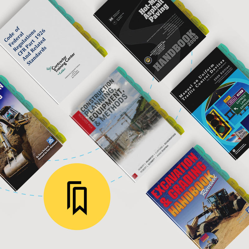 Used Tabbed and Highlighted Virginia Asphalt, Paving & Sealcoating (PAV) Exam Book Bundle