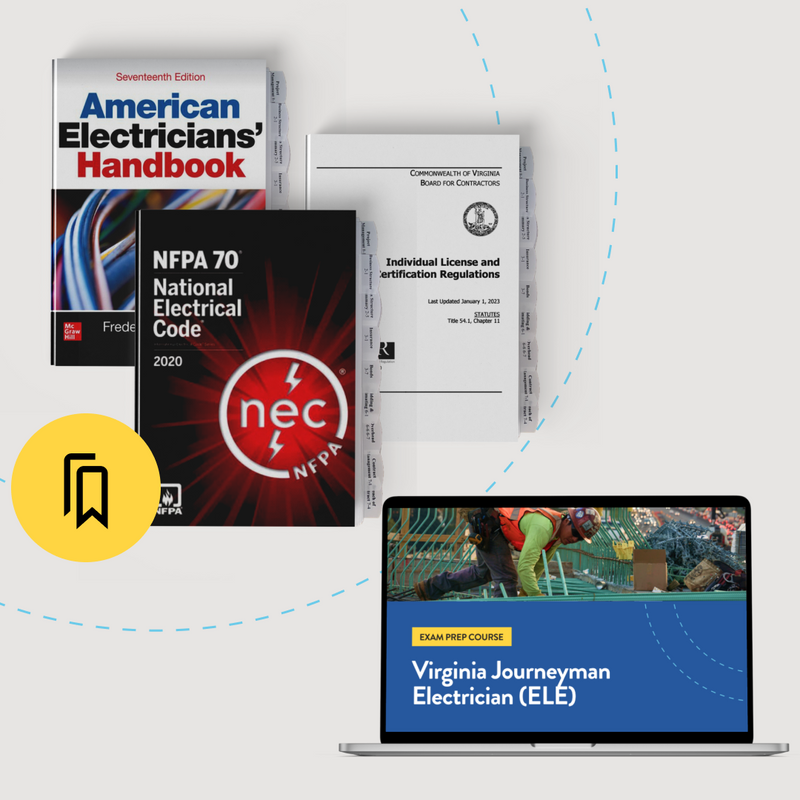 Virginia Journeyman Electrician (ELE) Exam Prep Package