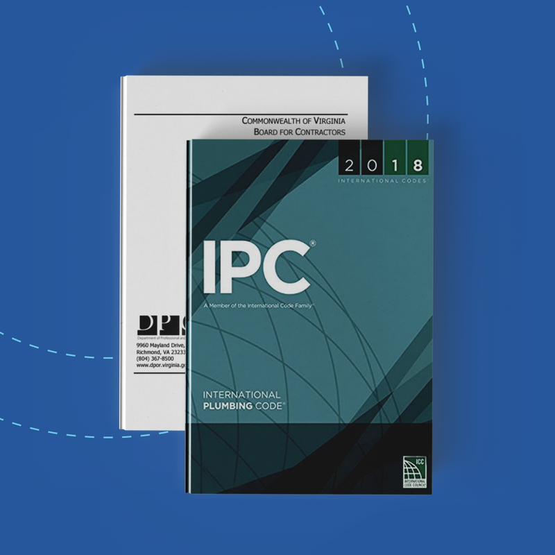 Virginia Master and Journeyman Plumber (PLB) Exam Prep Book Bundle