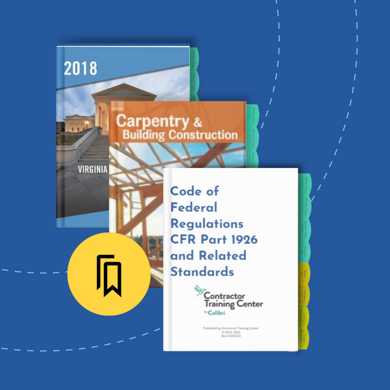 Virginia Residential Building Contractor (RBC) Tabbed and Highlighted Book Bundle