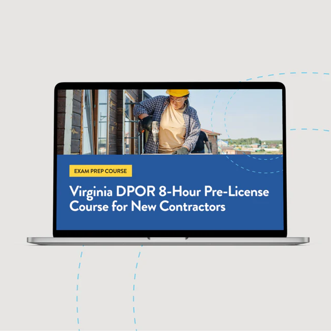 Virginia Contractors DPOR 8 Hour PreLicense Course